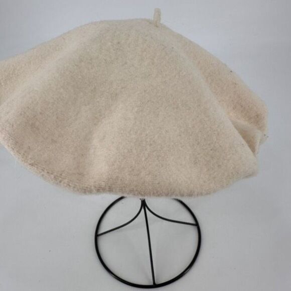 Vintage Wool Beret Pair Purple & Ivory Made in South Africa - Picture 9 of 15